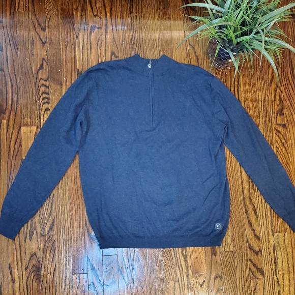 Linksoul Men's Cotton-Cashmere Quarter-Zip Swaeter 95% Cotton 5% Cashmere - Picture 2 of 11